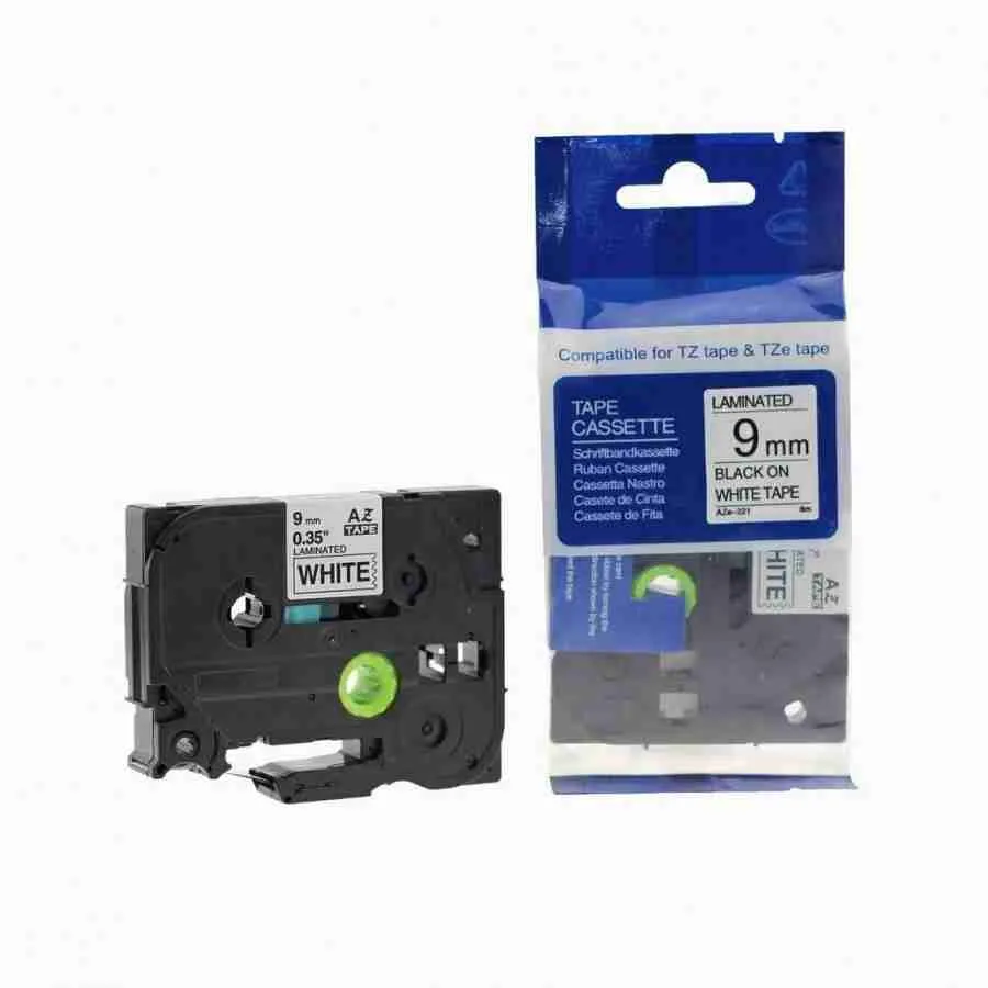 Brother-TZ2-221-9mm-x-8m-black-on-white-label-tape-Compatible-2