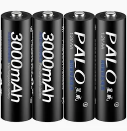 PALO AA 3000mAh Rechargeable Batteries – Pair / Set