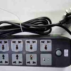 LW-EXT-106U Extension Socket – 10 Way + 6 USB Fast Charging (2M)