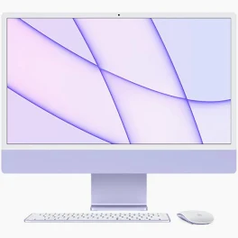 Apple iMac 24-inch (2021) – 4.5K Retina Display, M1 Chip, 8-Core CPU / 8-Core GPU, 8GB Unified Memory, 256GB SSD – Purple