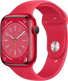 Apple Watch Series 8 (GPS + Cellular) 45mm – (PRODUCT)RED Aluminum Case with (PRODUCT)RED Sport Band (Regular)