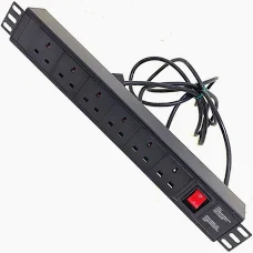 6-Way PDU Multi Aluminum – UK Plug
